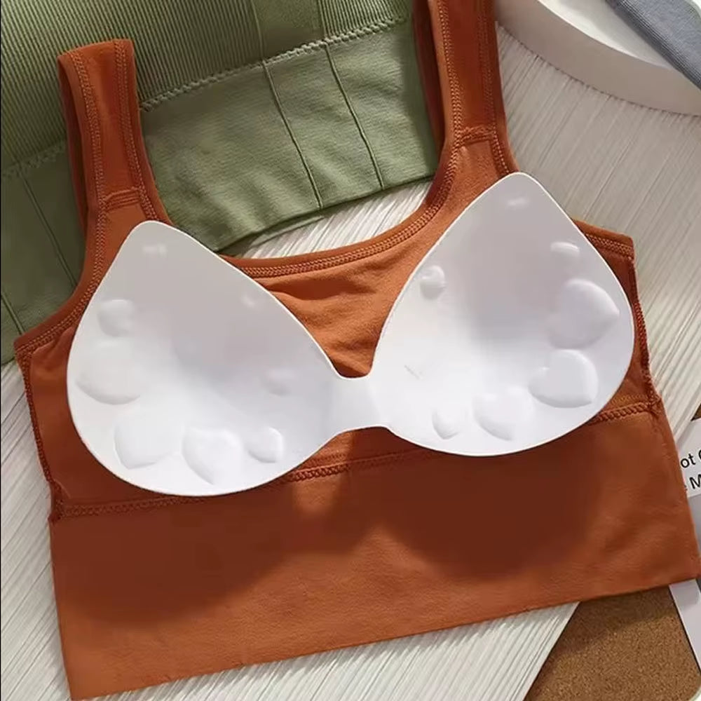 1Pcbreathable Sports Bra Anti-Sweat Fitness Top Women Seamless Yoga Bra Shockproof Crop Top Push up Sport Bra Gym Workout Top