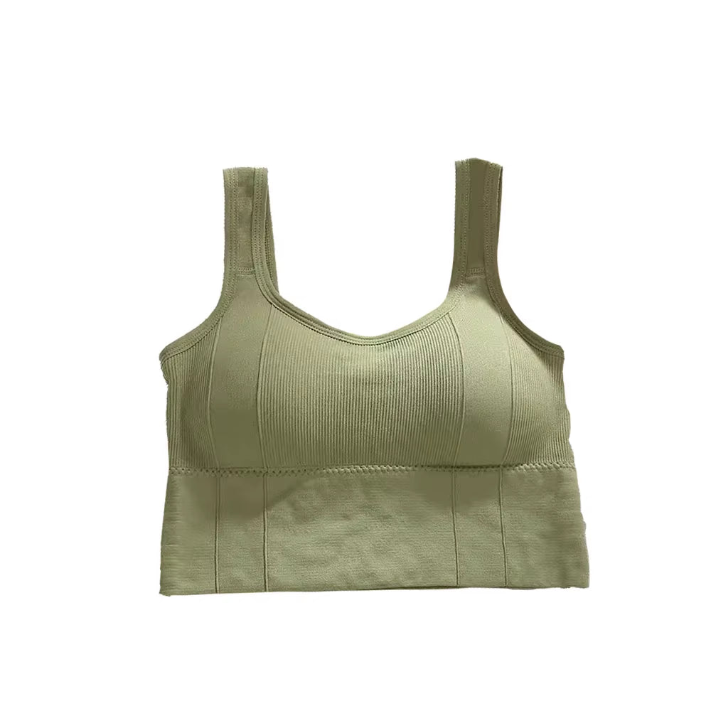 1Pcbreathable Sports Bra Anti-Sweat Fitness Top Women Seamless Yoga Bra Shockproof Crop Top Push up Sport Bra Gym Workout Top