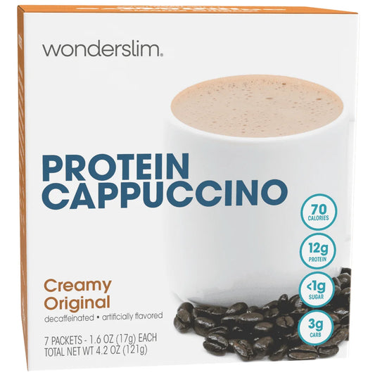 Protein Cappuccino Mix, Creamy Protein Coffee Powder, 12G Protein, Low Sugar (7Ct)