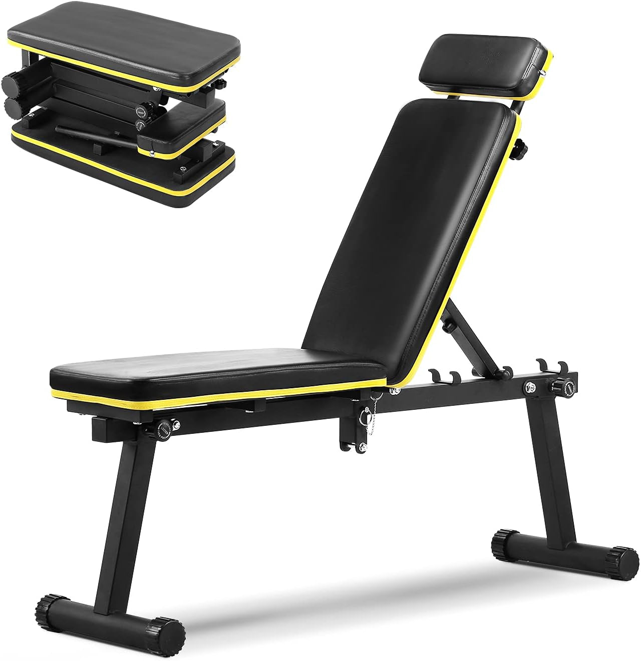 Weight Bench with Leg Extension and Curl, Adjustable Workout Bench Utility Incline Decline Benches for Home Gym Full Body Exercise & Strength Training