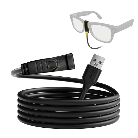 USB Charging Cable for Rayban Meta Wayfarer Smart Glasses, Portable Charger Cable Compatible with Meta Glasses Rayban, for Rayban Meta Accessories, 3.28Ft