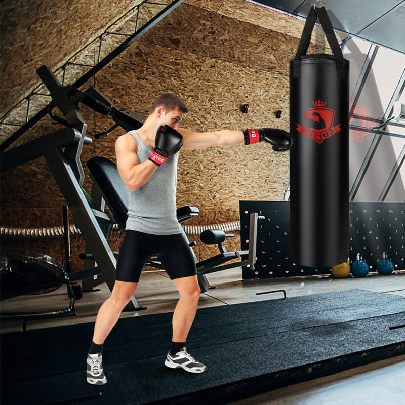 56/63Lbs Filled Punching Bag Set with Boxing Gloves