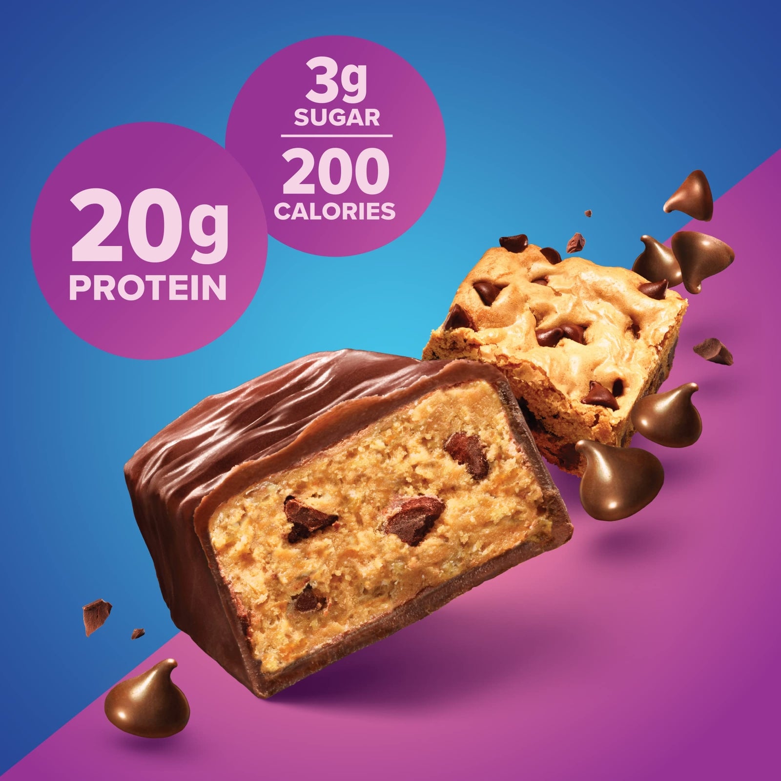 Pure Protein Chewy Chocolate Chip Protein Bars 12 Count High Protein Snacks