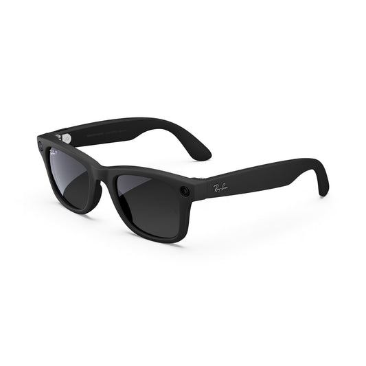 Ray-Ban  (Gen 1), Wayfarer, Matte Black, Transitions® Graphite Green Lenses | Smart AI Glasses
