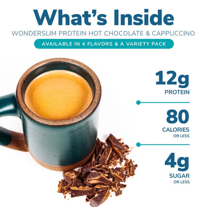 Protein Cappuccino Mix, Creamy Protein Coffee Powder, 12G Protein, Low Sugar (7Ct)