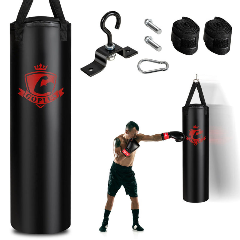 56/63Lbs Filled Punching Bag Set with Boxing Gloves